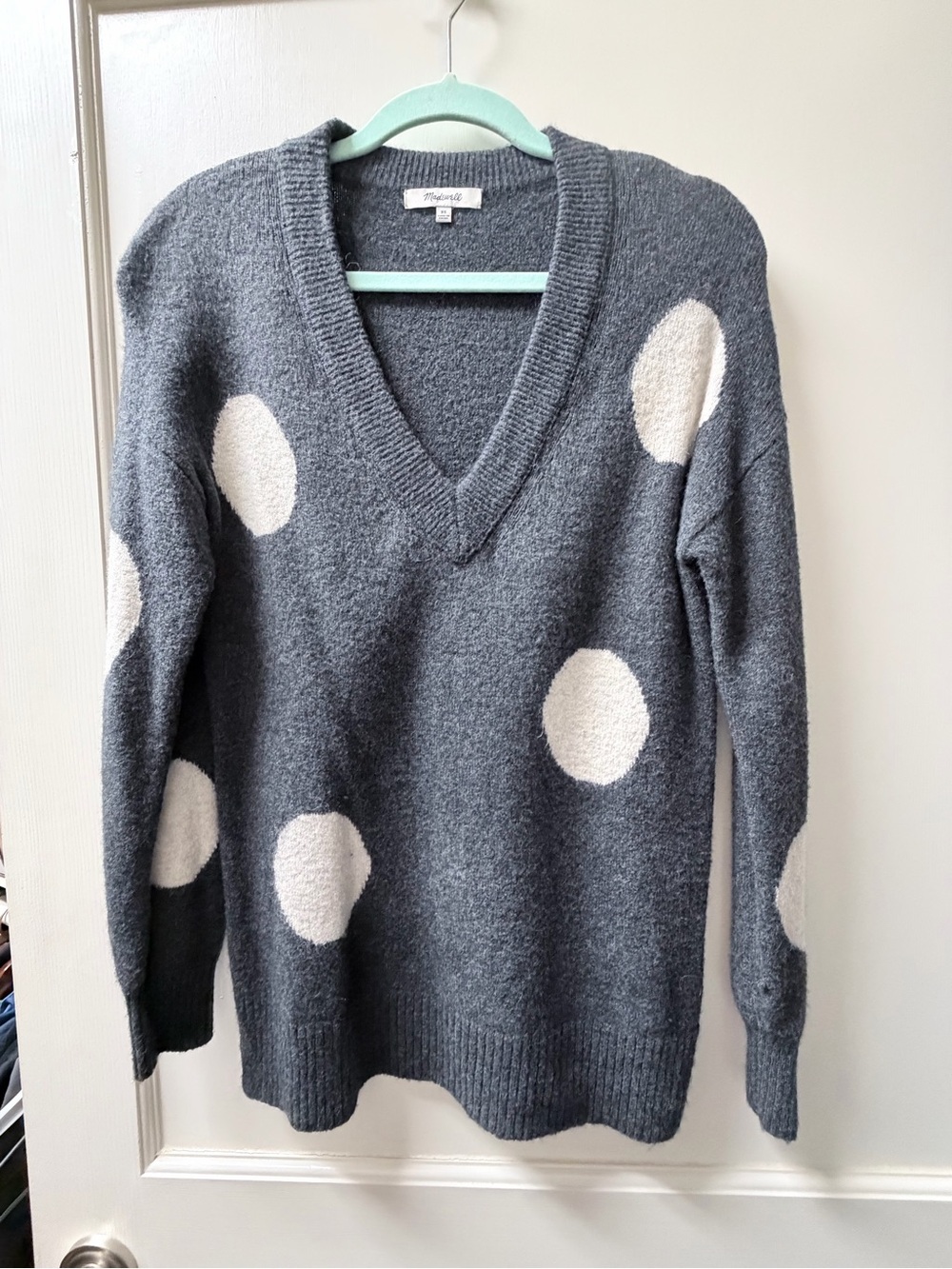 Madewell Bartlett Polka Dot Oversized Sweater